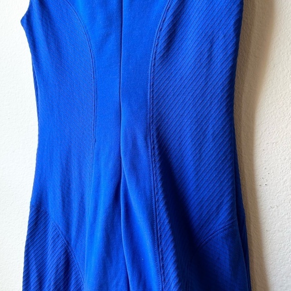 Diane Von Furstenberg Carla Sleeveless Flared-Hem Blue Drop Waist Sheath Dress 8 - Picture 10 of 16